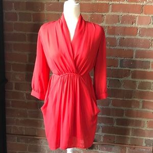 Collective Concepts 3/4 sleeve, Pockets, Tie Dress